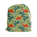 Cute Colorful Dinosaur Seamless Pattern Drawstring Pouch (2XL) View1