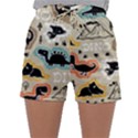 Seamless Pattern With Dinosaurs Silhouette Sleepwear Shorts View1