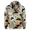 Seamless Pattern With Dinosaurs Silhouette Men s Overhead Hoodie View2