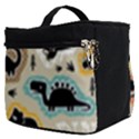 Seamless Pattern With Dinosaurs Silhouette Make Up Travel Bag (Small) View2