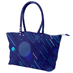 Classic Blue Background Abstract Style Canvas Shoulder Bag by Vaneshart