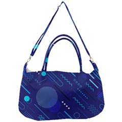 Classic Blue Background Abstract Style Removal Strap Handbag by Vaneshart