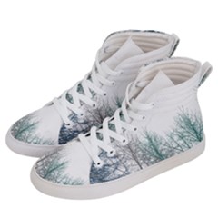 Multicolor Graphic Botanical Print Women s Hi-top Skate Sneakers by dflcprintsclothing