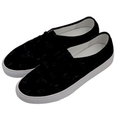 Neon Style Black And White Footprints Motif Pattern Men s Classic Low Top Sneakers by dflcprintsclothing