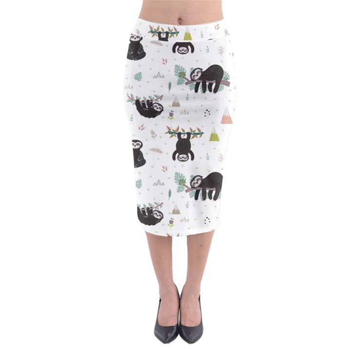 Cute sloths Midi Pencil Skirt