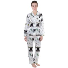 Cute Sloths Satin Long Sleeve Pyjamas Set by Sobalvarro