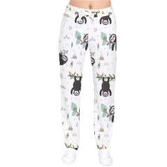 Cute Sloths Women Velvet Drawstring Pants by Sobalvarro