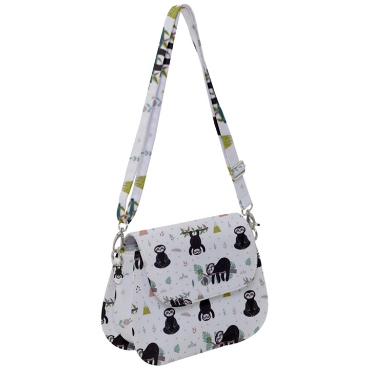 Cute sloths Saddle Handbag