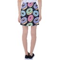 Colorful Donut Seamless Pattern On Black Vector Tennis Skirt View2