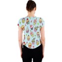 Cupcake Doodle Pattern Crew Neck Crop Top View2