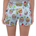 Cupcake Doodle Pattern Sleepwear Shorts View2