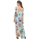 Cupcake Doodle Pattern Maxi Chiffon Cover Up Dress View2