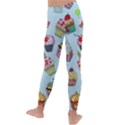 Cupcake Doodle Pattern Kids  Lightweight Velour Leggings View4