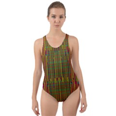 Colors From The Sea Decorative Cut-out Back One Piece Swimsuit by pepitasart