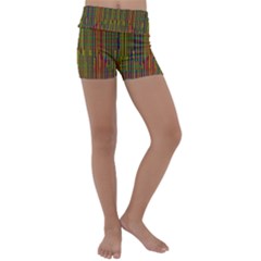 Colors From The Sea Decorative Kids  Lightweight Velour Yoga Shorts