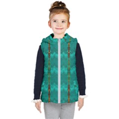 Shimmering Colors From The Sea Decorative Kids  Hooded Puffer Vest by pepitasart