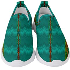 Shimmering Colors From The Sea Decorative Kids  Slip On Sneakers by pepitasart