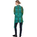 Shimmering Colors From The Sea Decorative Long Sleeve Velvet Kimono  View2