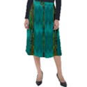 Shimmering Colors From The Sea Decorative Classic Velour Midi Skirt  View1