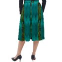 Shimmering Colors From The Sea Decorative Classic Velour Midi Skirt  View2