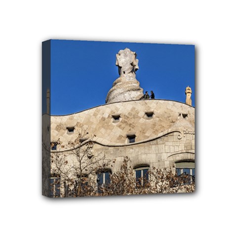 Gaudi, La Pedrera Building, Barcelona - Spain Mini Canvas 4  X 4  (stretched)