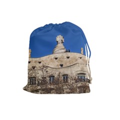 Gaudi, La Pedrera Building, Barcelona - Spain Drawstring Pouch (large) by dflcprintsclothing