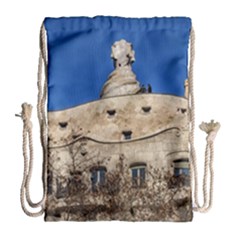 Gaudi, La Pedrera Building, Barcelona - Spain Drawstring Bag (large) by dflcprintsclothing