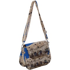 Gaudi, La Pedrera Building, Barcelona - Spain Saddle Handbag by dflcprintsclothing