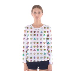 All The Aliens Teeny Women s Long Sleeve Tee