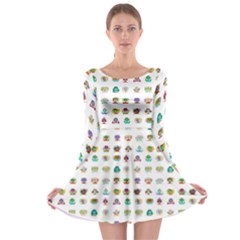 All The Aliens Teeny Long Sleeve Skater Dress