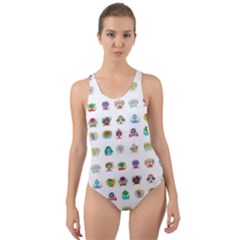 All The Aliens Teeny Cut-out Back One Piece Swimsuit