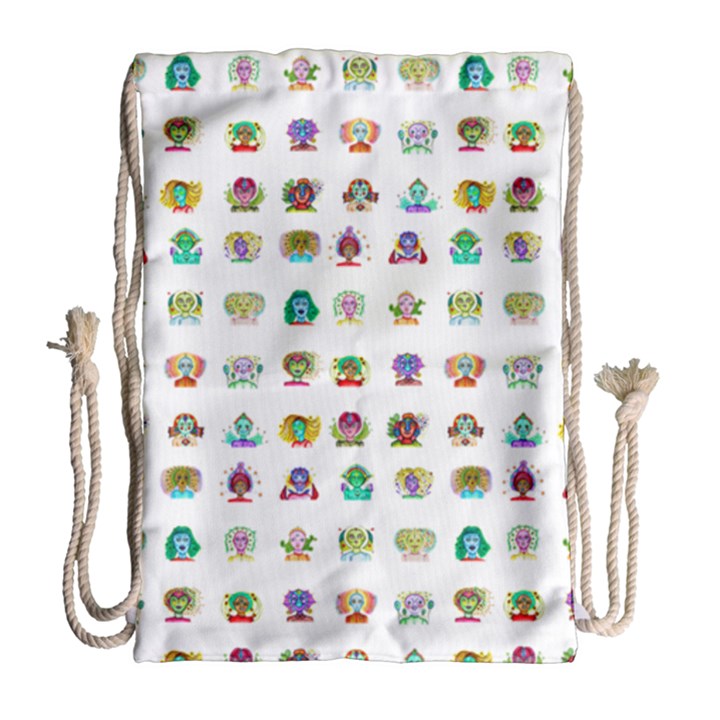 All The Aliens Teeny Drawstring Bag (Large)