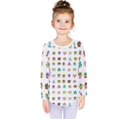 All The Aliens Teeny Kids  Long Sleeve Tee