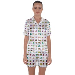 All The Aliens Teeny Satin Short Sleeve Pyjamas Set