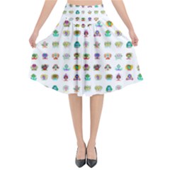 All The Aliens Teeny Flared Midi Skirt