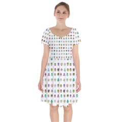 All The Aliens Teeny Short Sleeve Bardot Dress