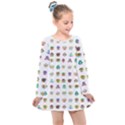 All The Aliens Teeny Kids  Long Sleeve Dress View1