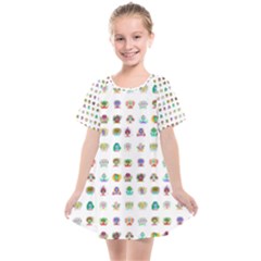 All The Aliens Teeny Kids  Smock Dress