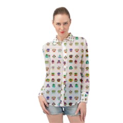 All The Aliens Teeny Long Sleeve Chiffon Shirt