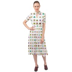 All The Aliens Teeny Keyhole Neckline Chiffon Dress