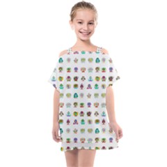 All The Aliens Teeny Kids  One Piece Chiffon Dress