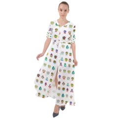 All The Aliens Teeny Waist Tie Boho Maxi Dress