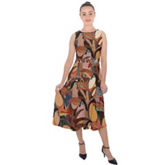 Tukans Midi Tie-back Chiffon Dress