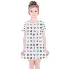 All The Aliens Teeny Kids  Simple Cotton Dress by ArtByAng