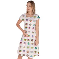 All The Aliens Teeny Classic Short Sleeve Dress by ArtByAng