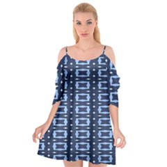 Digital Boxes Cutout Spaghetti Strap Chiffon Dress by Sparkle