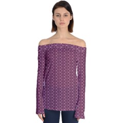 Digital Waves Off Shoulder Long Sleeve Top by Sparkle