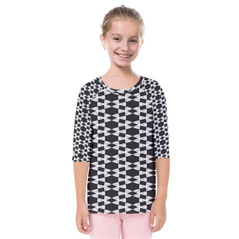 Geometric Kids  Quarter Sleeve Raglan Tee by Sparkle