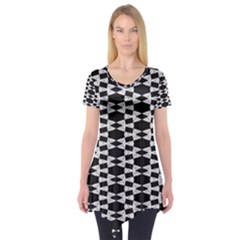 Geometric Short Sleeve Tunic  by Sparkle