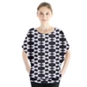 geometric Batwing Chiffon Blouse View1